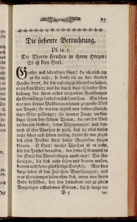 Die siebente Betrachtung