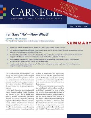 Iran says "no" - now what?