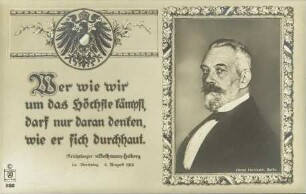 Wer wie wir um das Höchste kämpft, [...]