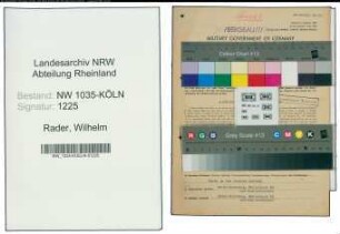 Entnazifizierung Wilhelm Rader , geb. 11.07.1902 (Schlosser)