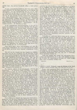 48-50 [Rezension] Toynbee, Arnold J., Christianity among the religions of the world