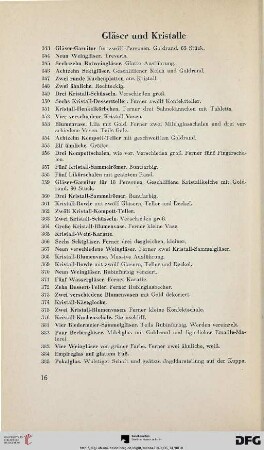 Gläser und Kristalle (Nr. 343-389)