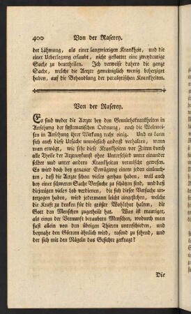 400-410, Die Beschreibung. - Von den prädisponirenden Ursachen.