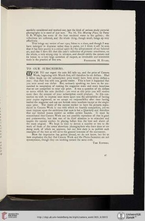 [Editors] To Our Subscribers