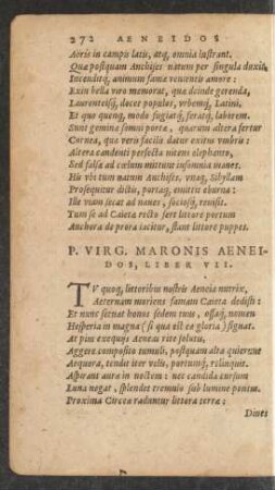 P. Virg. Maronis Aeneidos, Liber VII.