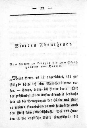 Viertes Abentheuer