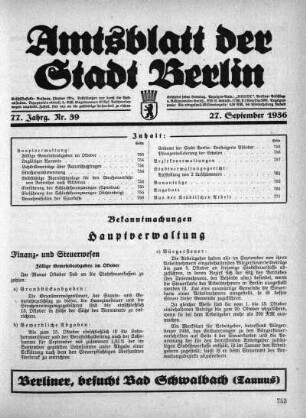 1936,39: Nr. 39, 27. September 1936