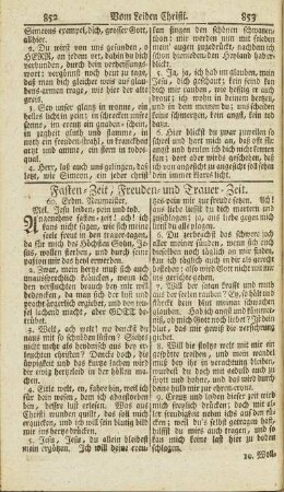 Fasten-Zeit, Freuden- und Trauer-Zeit