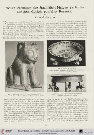 10/11: Neuerwerbungen der Staatlichen Museen zu Berlin auf dem Gebiete persischer Keramik