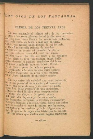 Elegía de los treinta años