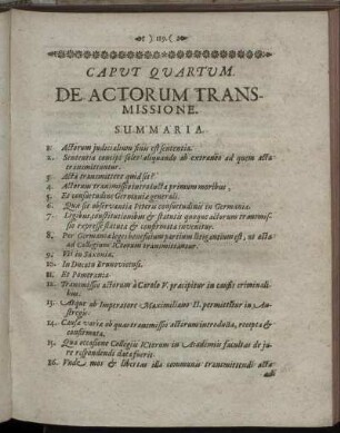 Caput Quartum. De Actorum Transmissione.