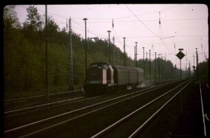 Beelitz Heilstätten Einfahrt Lok 201 149 Nahverkehrszug B-BEL Bahnhofslaternen