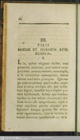 III. [Scripsi Freybergae Cal. Jan. MDCCCIII]