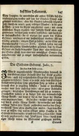 Die Soldaten Gedeons. Judic. 7.
