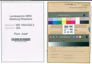 Entnazifizierung Josef Plum , geb. 18.04.1905 (Angestellter)
