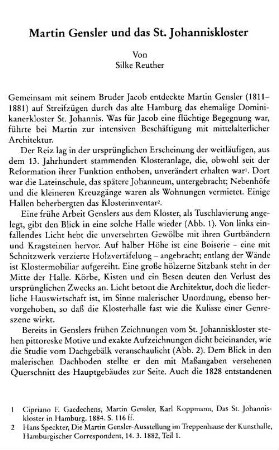 Martin Gensler und das St. Johanniskloster