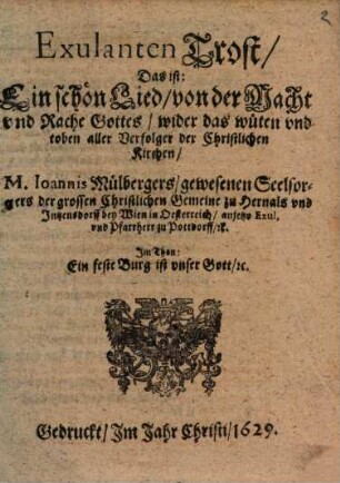 Exulanten Trost