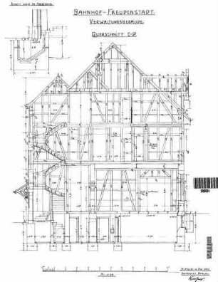 Freudenstadt Hbf: Querschnitt C-D Empfangsgeb.