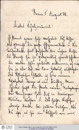 Brief vom 05.08.1908