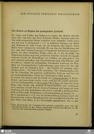 Die Jüngere Steinzeit (Neolithikum)