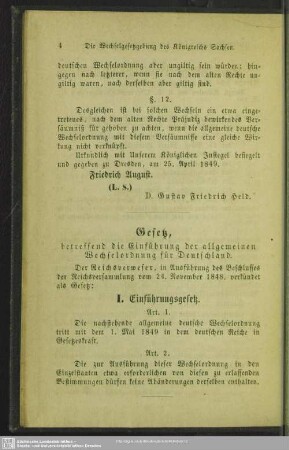 Gesetz, betreffend die Einführung der allgemeinen Wechselordnung für Deutschland