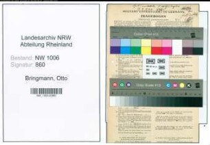 Entnazifizierung Otto Bringmann , geb. 21.12.1900 (Zollsekretaer)