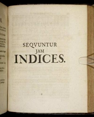Sequuntur Iam Indices