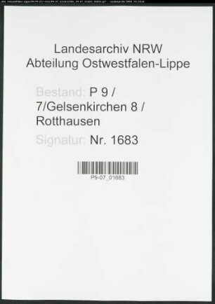 Sterberegister Standesamt Gelsenkirchen 8 Rotthausen