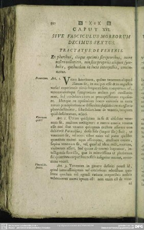 Caput XVI. Sive Fasciculus Morborum Decimus Sextus