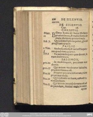 De Silentio. Cap. 16.