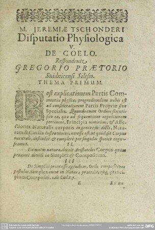 V. De Coelo