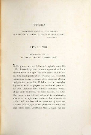 Leonis XIII Pontificis Maximi Acta, Vol. 6