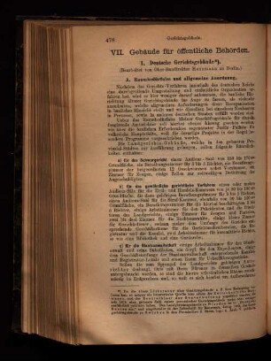 VII. Gebäude für öffentliche Behörden.