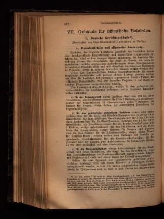 VII. Gebäude für öffentliche Behörden.