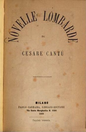 Novelle Lombarde
