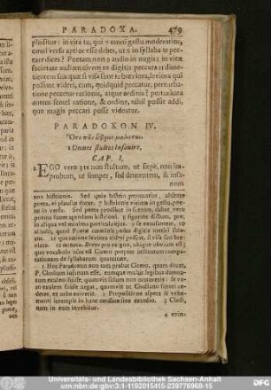 Paradoxon IV. [...] Omnes stultos insanire.
