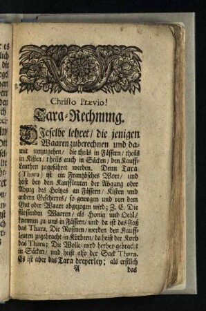 Tara-Rechnung