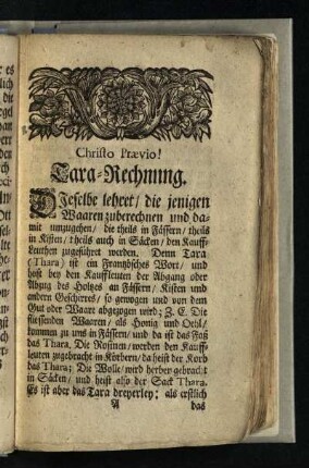 Tara-Rechnung