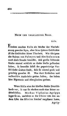 Neun Und Zwanzigster Brief.