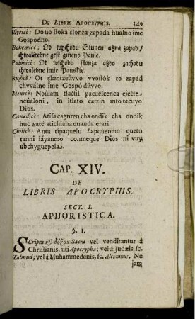 Cap. XIV. De Libris Apocryphis.