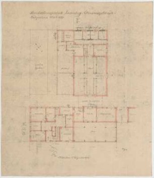 Fischer, Theodor; Lindenberg / Allgäu (Bayern); Haushaltungsschule mit Ökonomiegebäude und Kapelle - Ökonomiegebäude (Grundriss EG)