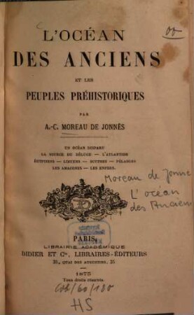 L' océan des anciens et les peuples préhistoriques