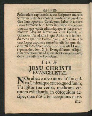 Lucae Jesu Christi Evangelistae