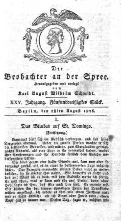 35. Stueck, 28. August 1826