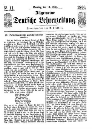 Der Geschichtsunterricht muß Patriotismus erwecken
