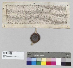 Agnes Mechtler aus Ergolding und ihre vier Söhne verkaufen an das Kloster Seligenthal ihren Garten in Ergolding. S: Johann der Glabsberger, Bürger zu Landshut