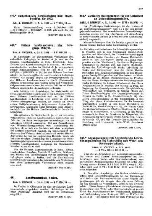 Gartenbauliche Berufsschulen; hier: Staatsbeihilfen für 1942 : [Amtliche Erlasse] ; [Amtlicher Teil]