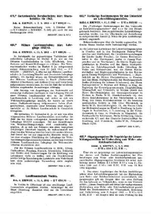 Gartenbauliche Berufsschulen; hier: Staatsbeihilfen für 1942 : [Amtliche Erlasse] ; [Amtlicher Teil]