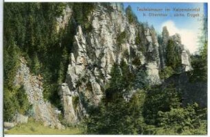 Olbernhau. Teufelsmauer im Katzensteintal