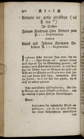 Relatio ex actis civilibus (ad §. 122. *)